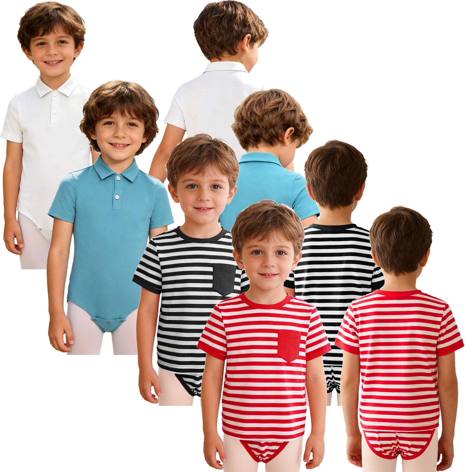 Summer Clothing Boys - Kinderen met speciale behoeften Adaptieve turnpakjes