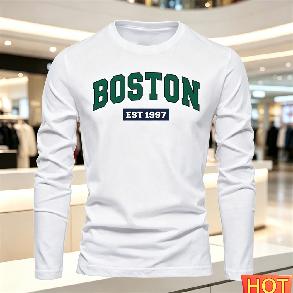 Summer Clothing Tops - Herfst Zomer heren T-shirt met lange