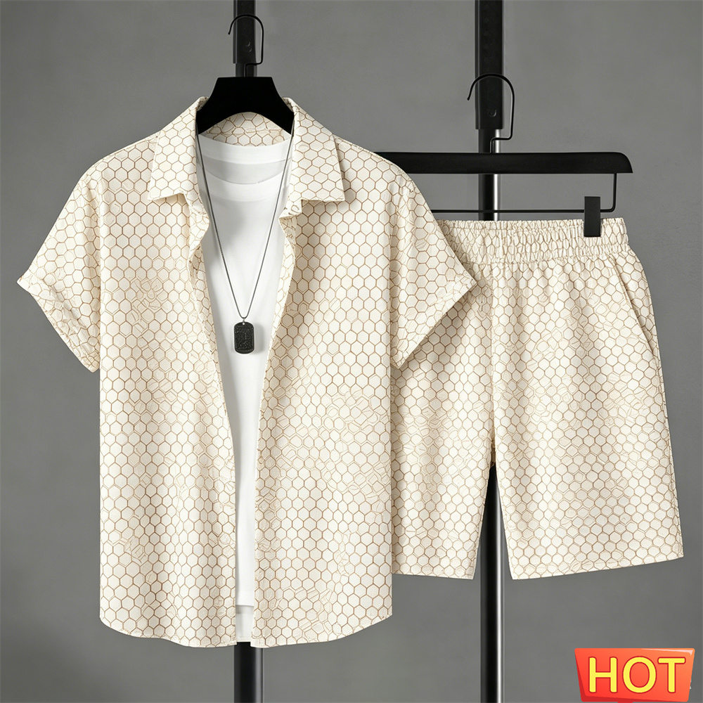 Summer Clothing Sets Men - Zomeroutfits Heren Shirt Set Gradient Leisure