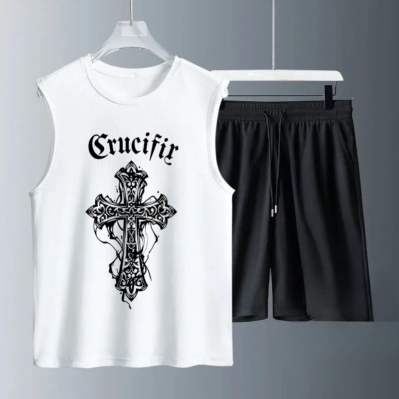 Summer Clothing Sets Men - Herenshirtjesets 2026 Zomer Snel drogende sportpakken