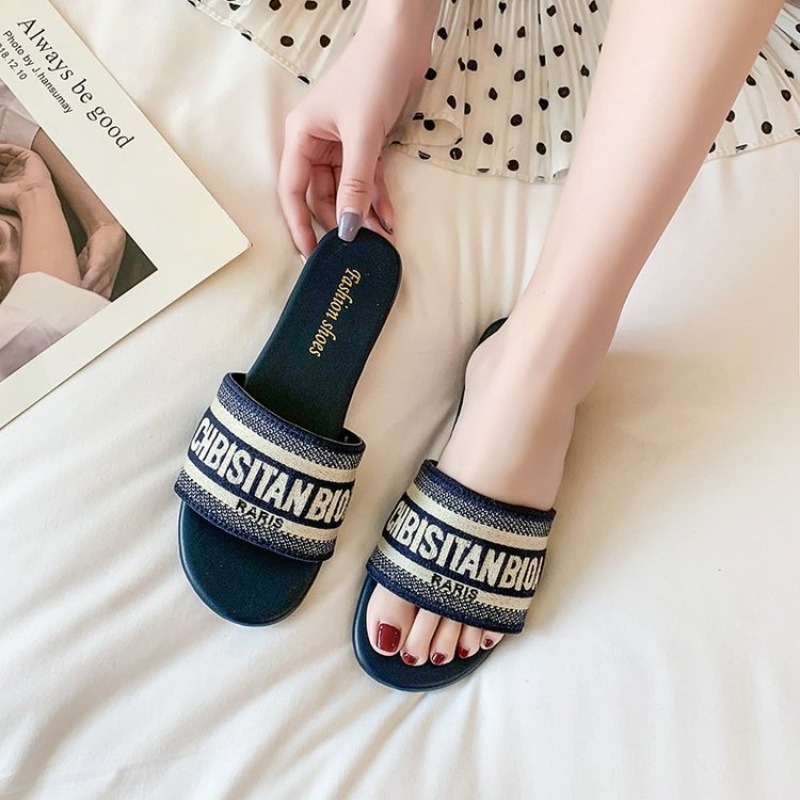 Summer Quotes - Damesmode Platte Slippers Zomer Nieuwe Ronde