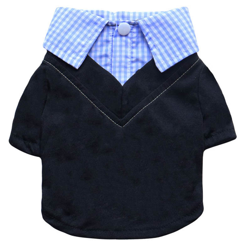 Summer Dog Clothing - Plaid Hond Overhemd Nep Tweedelige Kleding