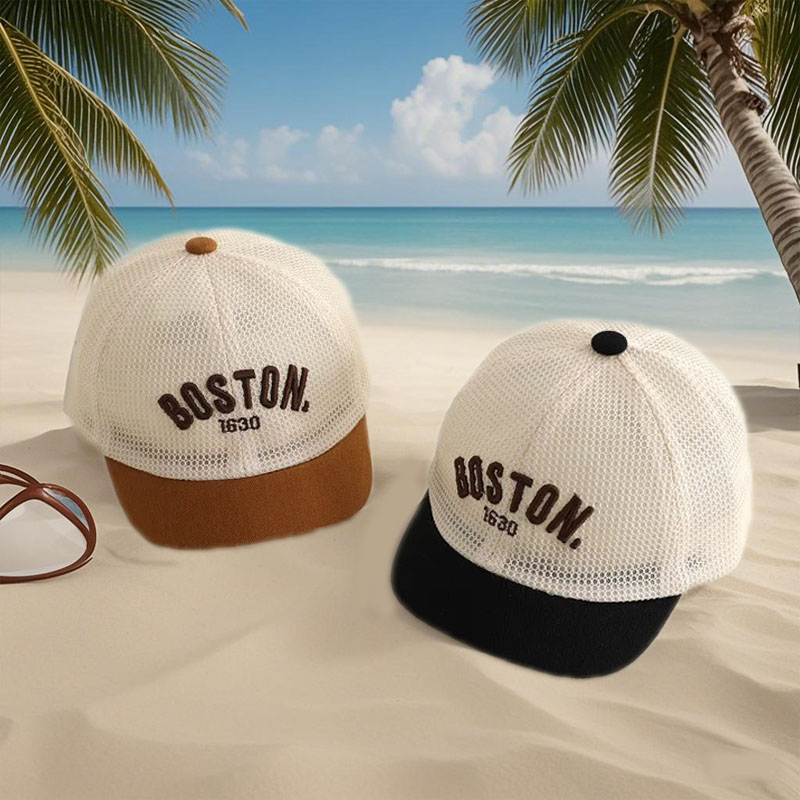 Summer Quotes - Letter geborduurde baby baseballpet zomer mesh