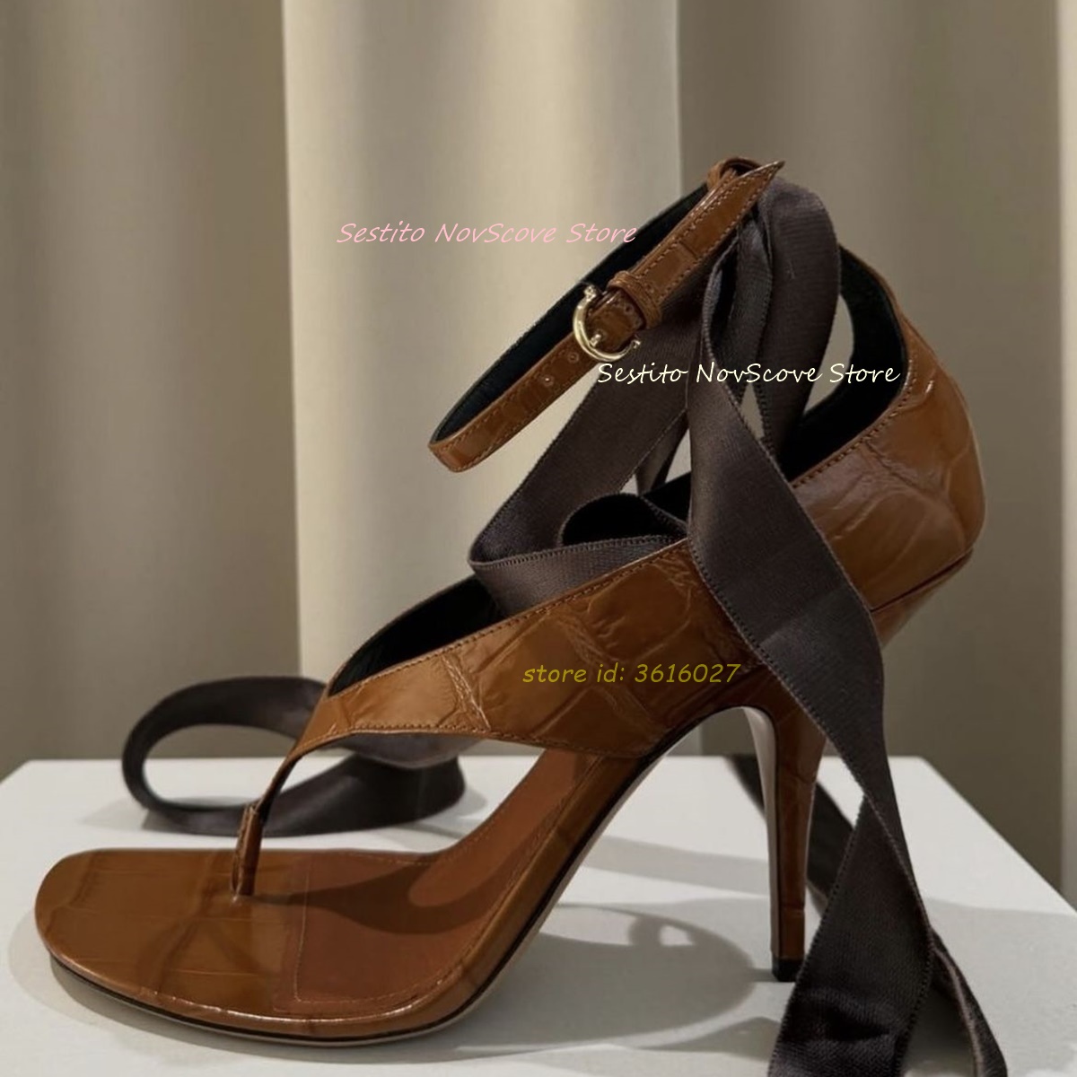 Summer Clothing Offers - Bruine open teen sandalen met veters