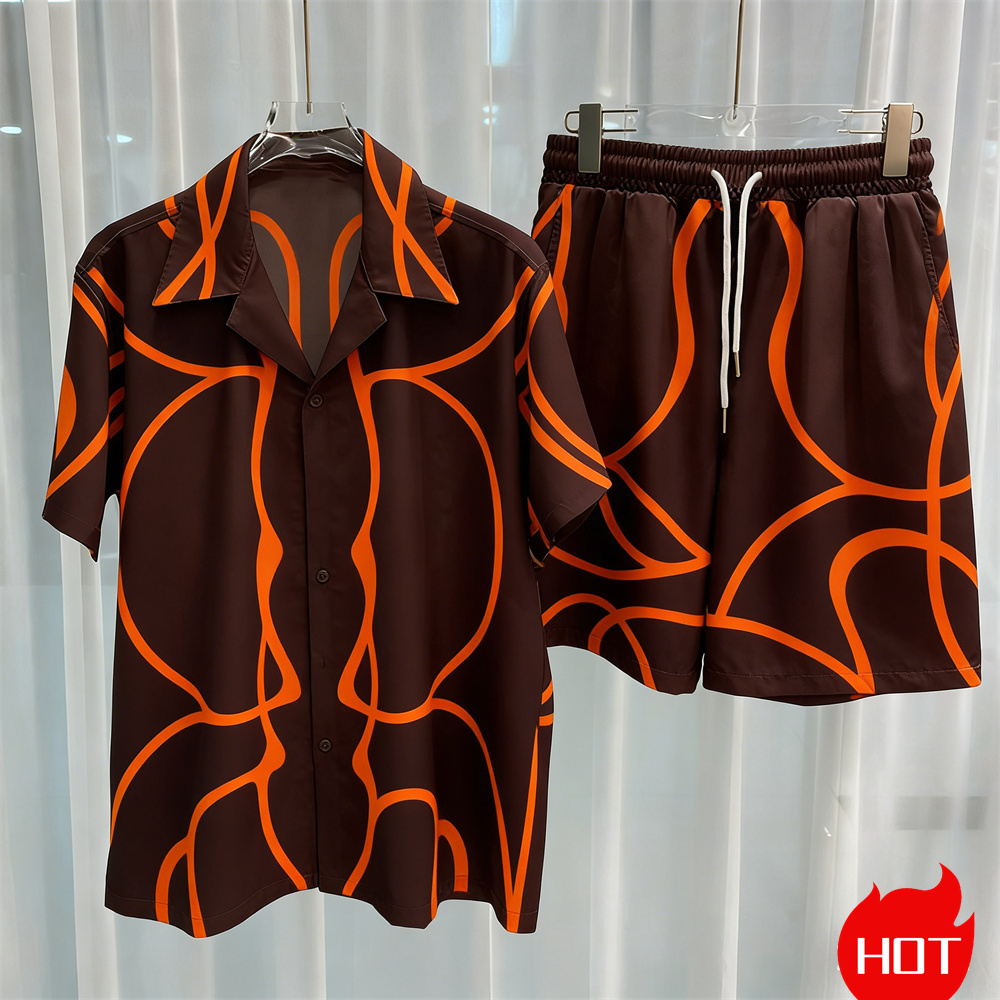 Digitaal geprinte heren set mo - Summer Clothing Sets Men recensie en prijs