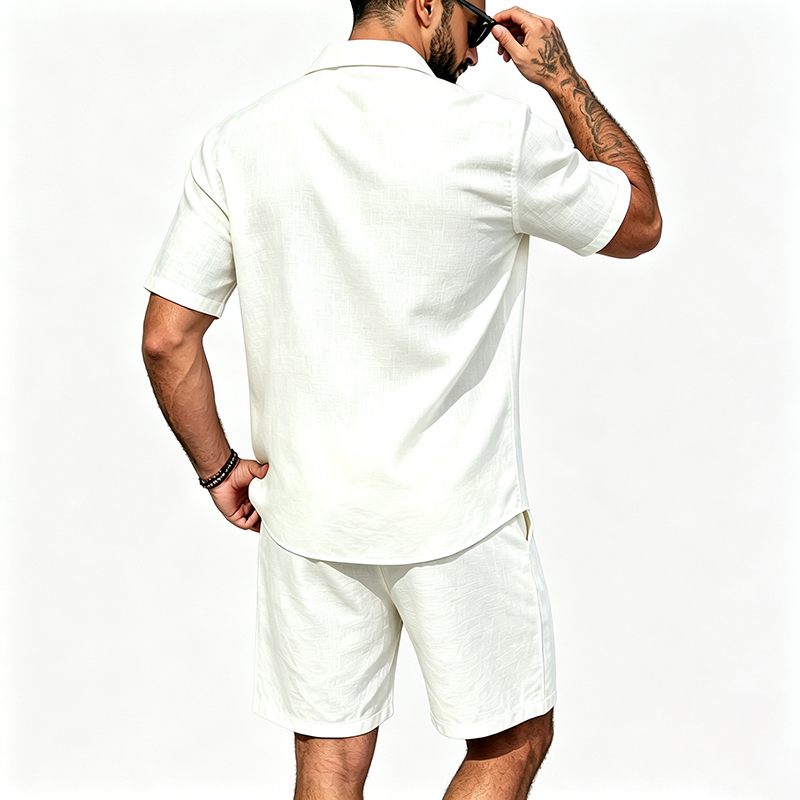 Heren linnen tweedelige outfit - Summer Clothing Sets Men recensie en prijs