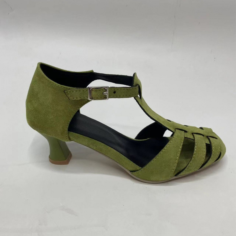 Dames Groene Suède Kitten Heel - Summer Clothing Offers recensie en prijs