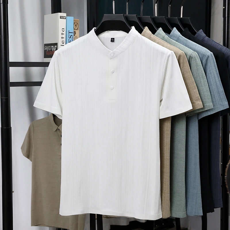 Heren overhemden met mandarijn - Summer Clothing Linen recensie en prijs