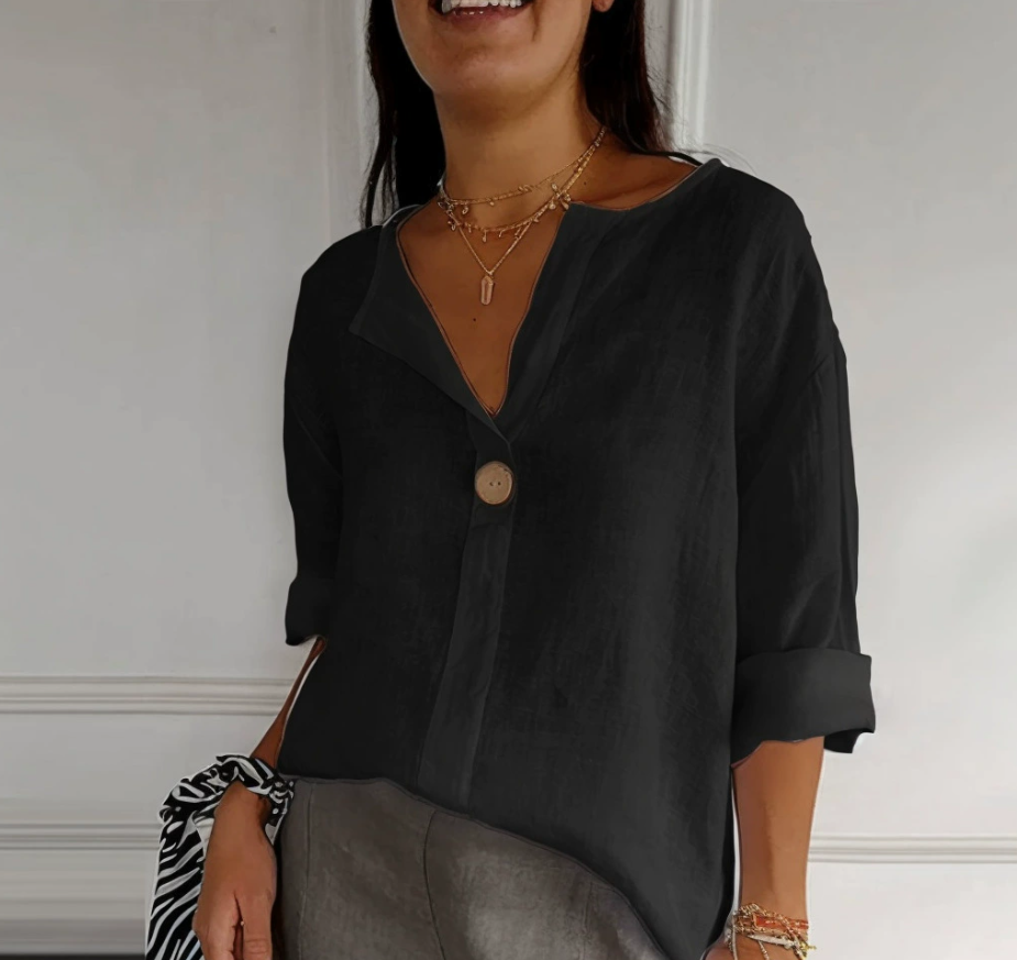 Plus Size Dames V-hals Katoen  - Summer Clothing Linen recensie en prijs