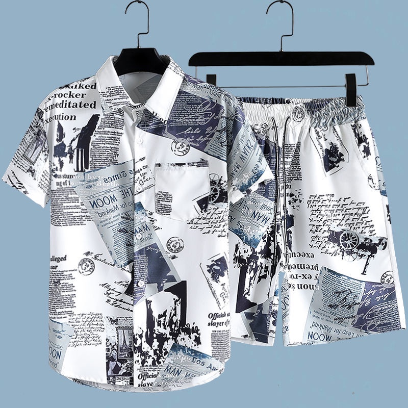 Heren 2-delige set met kranten - Beach Shirt Hawaiian recensie en prijs