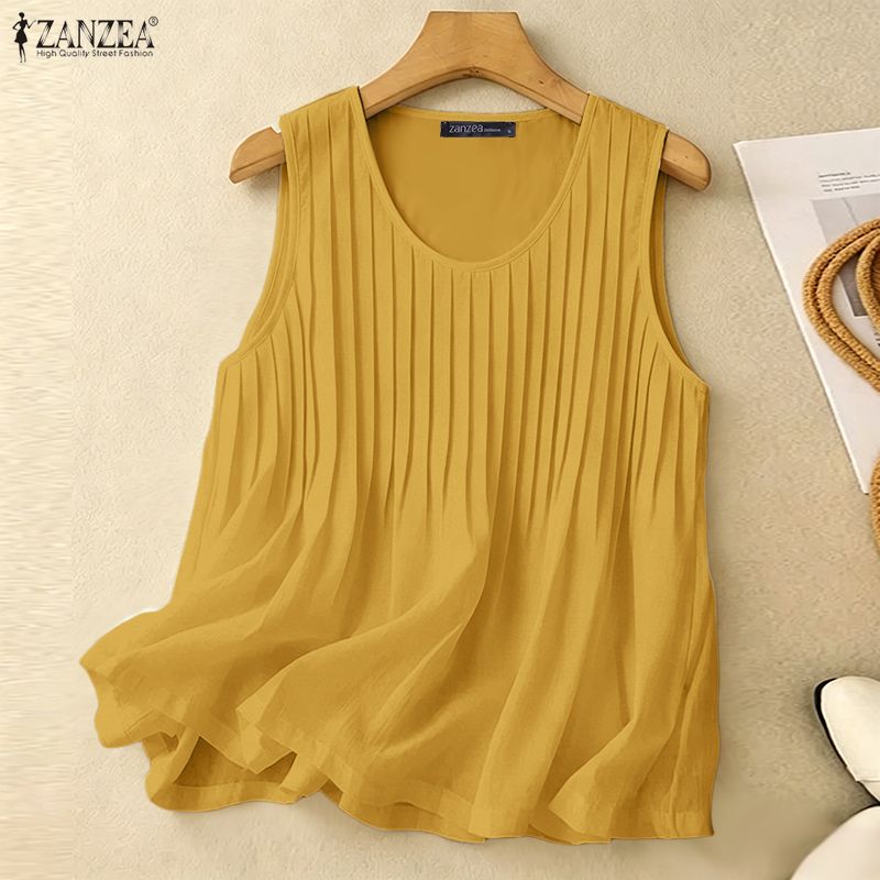 ZANZEA Vrouw Zomer Pintuck Tan - Summer Clothing Plus Size Women recensie en prijs