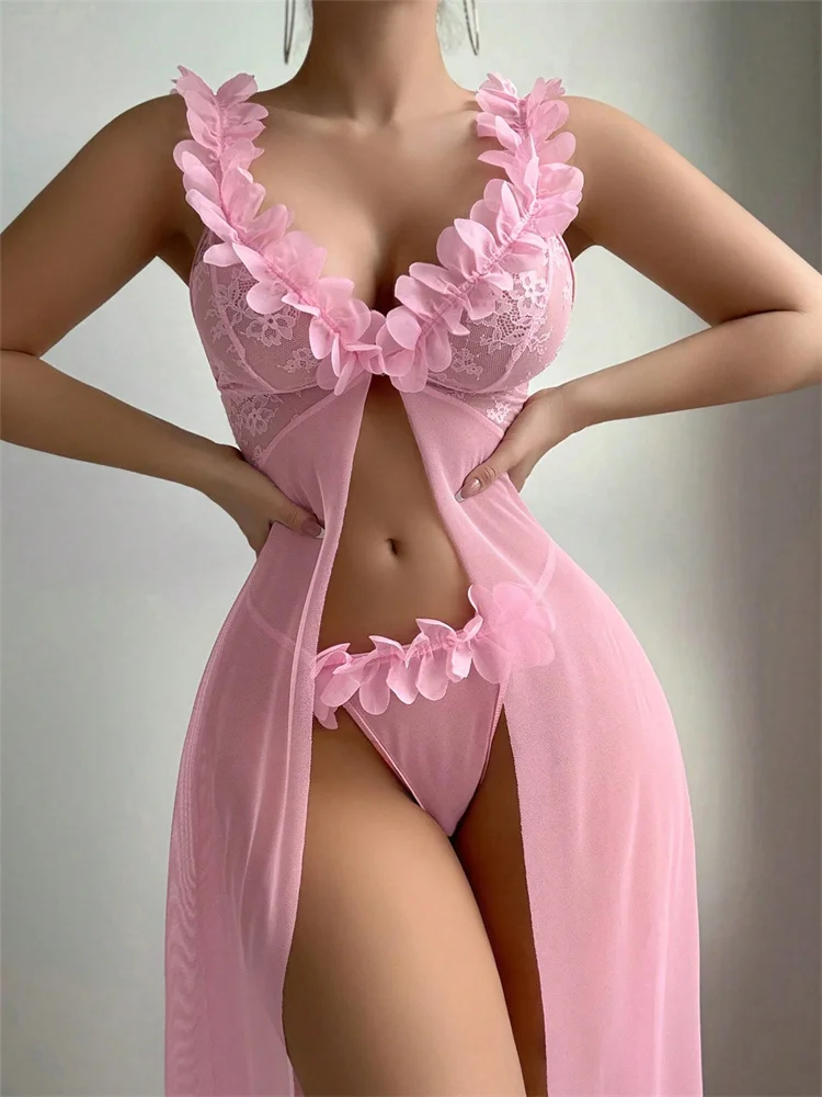 Roze bloemenkant doorzichtige  - Summer Clothing Offers recensie en prijs
