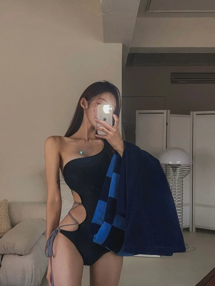2026 Nieuw zwart badpak met st - Swimsuit One Piece recensie en prijs