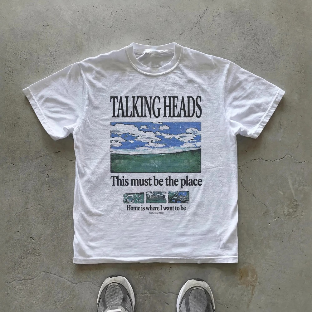 Talking Heads Grafisch T-shirt - Summer Clothing Places recensie en prijs