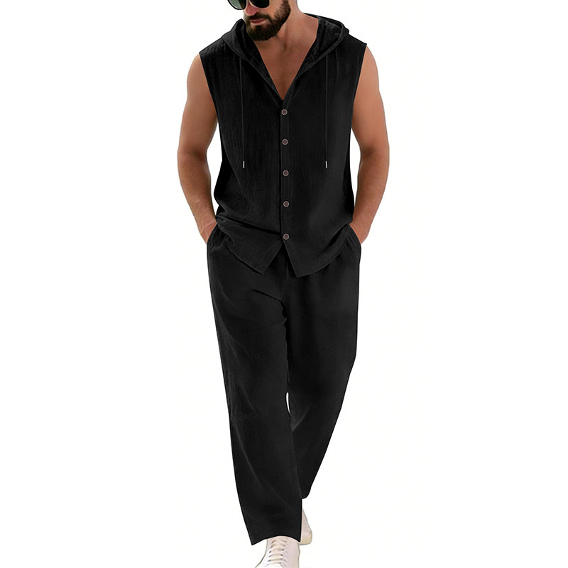 Casual linnen pak voor heren,  - Summer Clothing Sets Men recensie en prijs