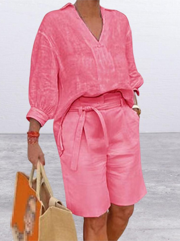 Vrouwen Pakken Elegante Stijl  - Summer Clothing Linen recensie en prijs