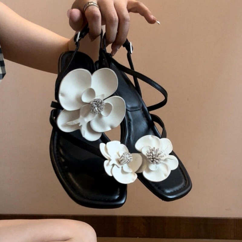 Wonen Bloem Clip Toe Hoge Sand - Summer Clothing Offers recensie en prijs