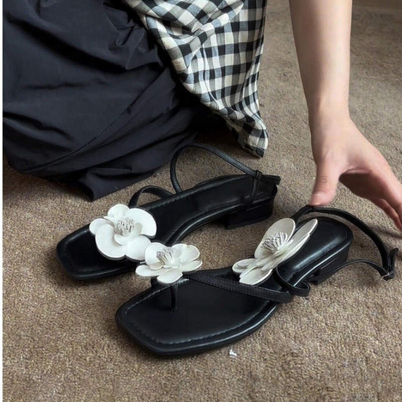 Wonen Bloem Clip Toe Hoge Sand - Summer Clothing Offers recensie en prijs
