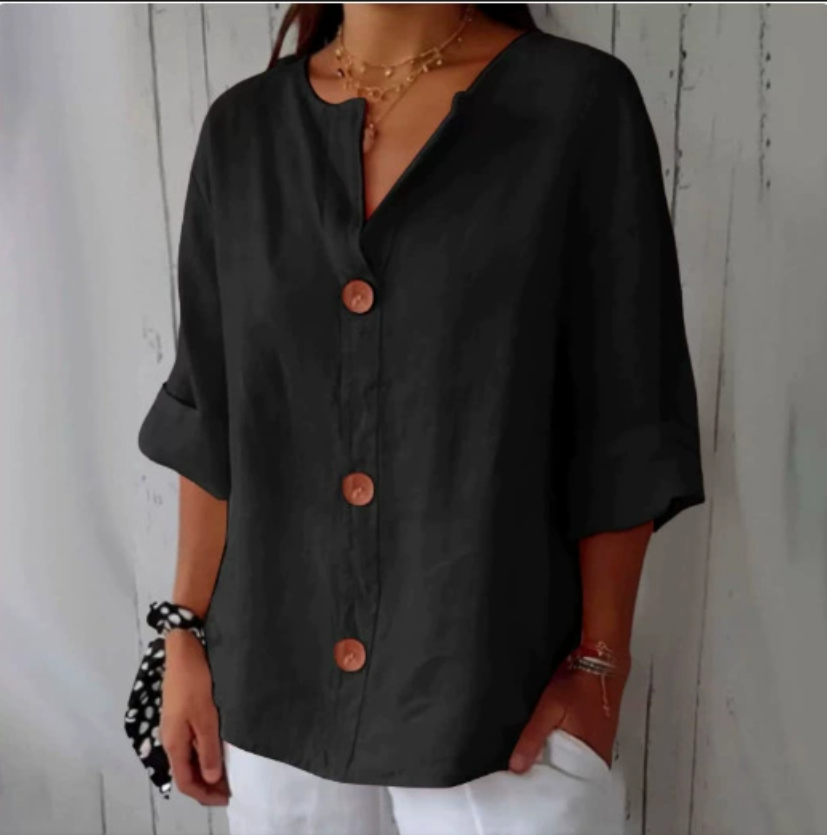 Plus size losse shirts & blous - Summer Clothing Linen recensie en prijs