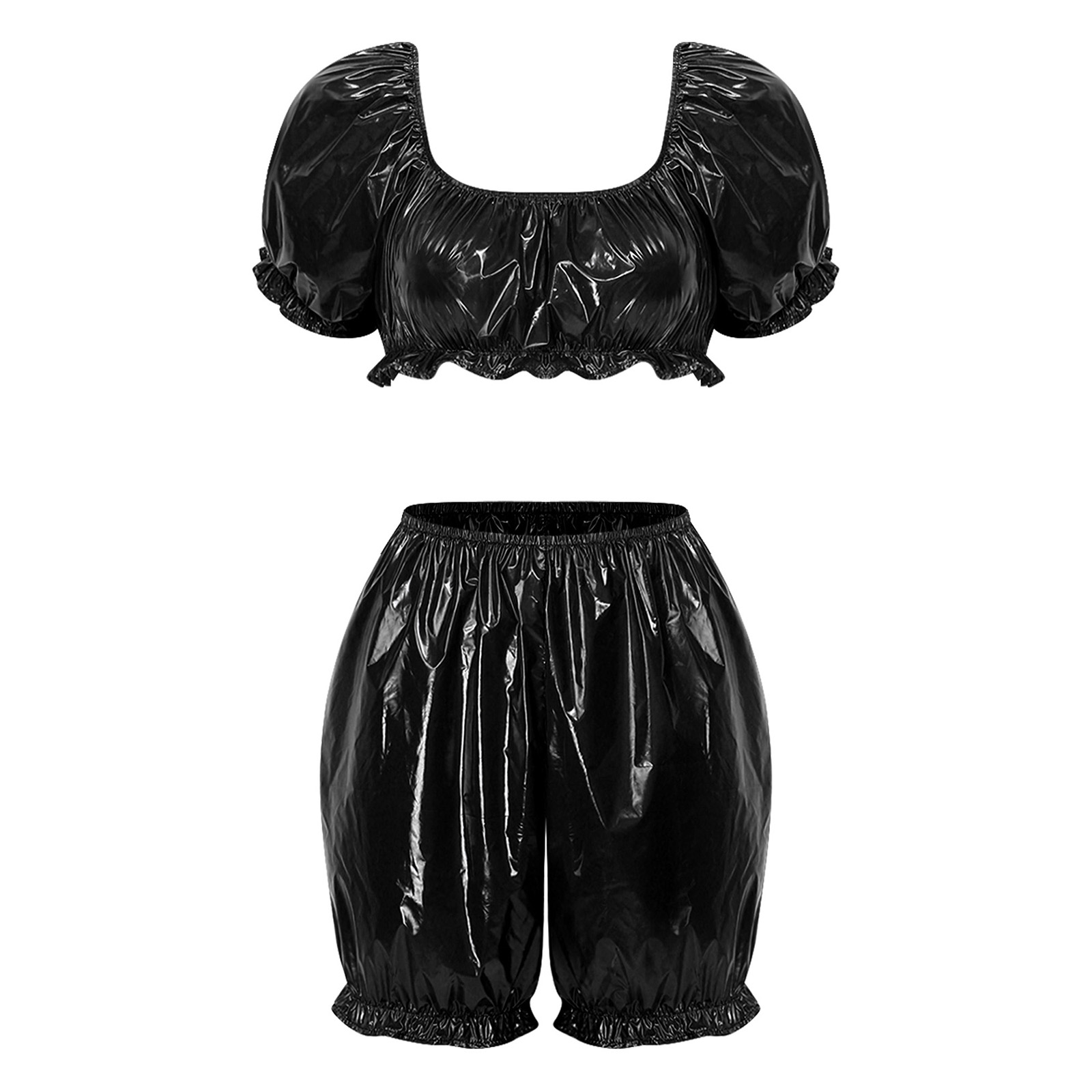 Dames Wetlook PU Leder Clubkle - Summer Clothing Tops recensie en prijs