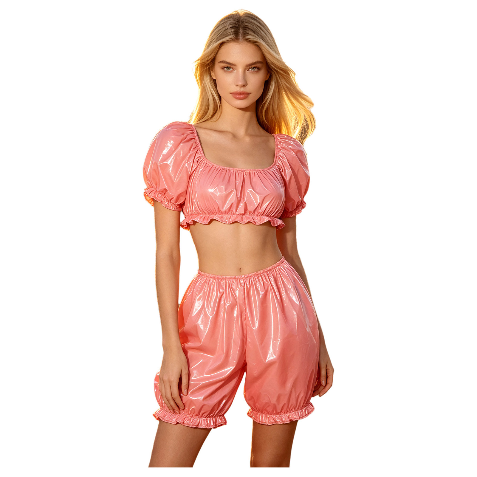 Dames Wetlook PU Leder Clubkle - Summer Clothing Tops recensie en prijs