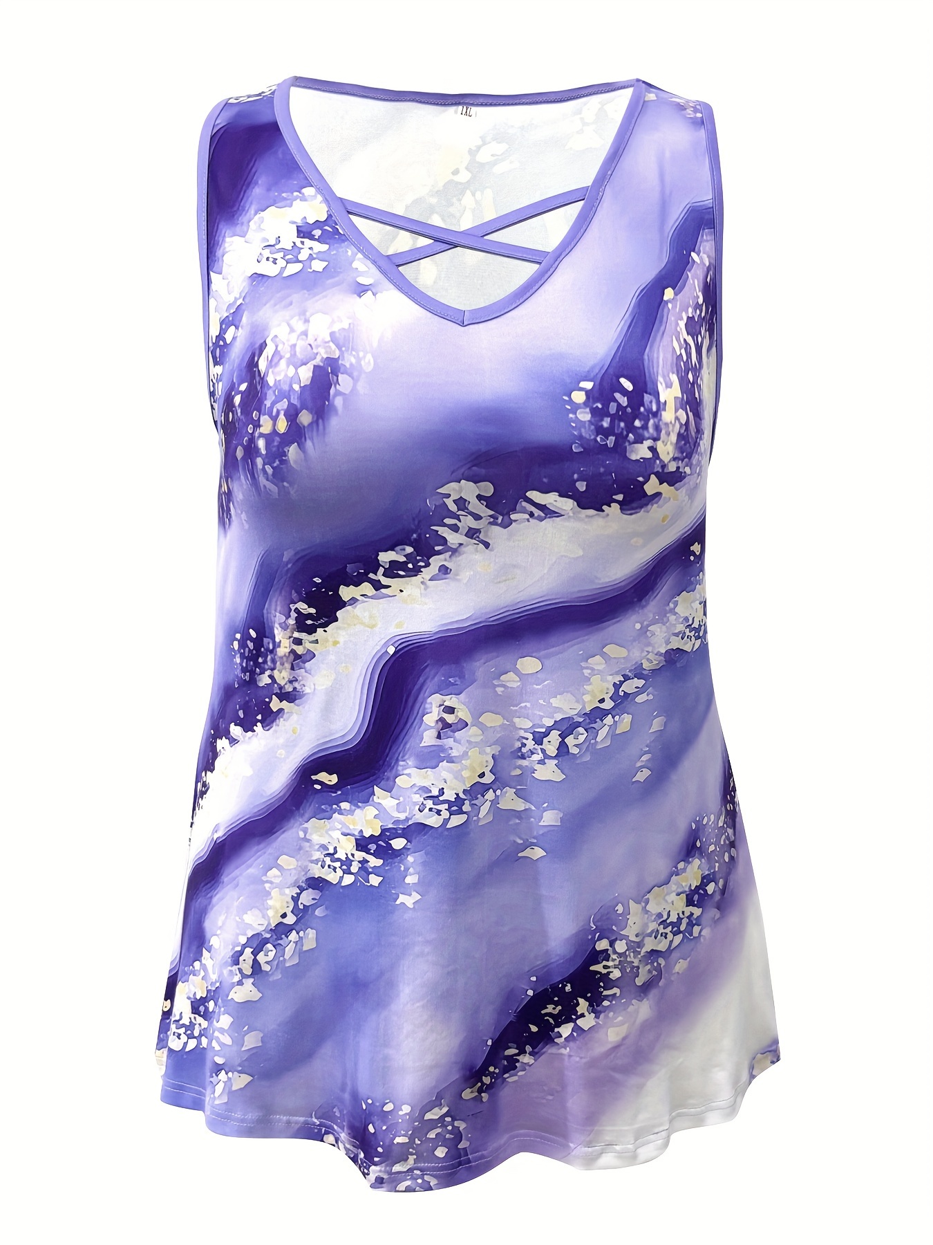 Plus Size Tanktop met marmeren - Summer Clothing Plus Size Women recensie en prijs